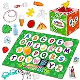 Kasfalci Alphabet Mystery Box for Kids,26 PCS ABC Learning Toys,Letters Sorting Matching Games for Toddlers,Letter Sounds,Speech Therapy Fine Motor Toys for Preschool Kindergarten Classroom