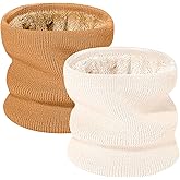 Fivali Winter Neck Warmer Gaiter for Men Women: 2 Pack Thick Fleece Lined Neck Scarf Windproof Face Scarves for Cold Weather