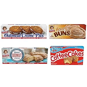 Breakfast Variety Pack: One Box each of Little Debbie Oatmeal Creme Pies, Honey Buns, Donut Sticks and Drake's Coffee Cakes! by Philly Favorites