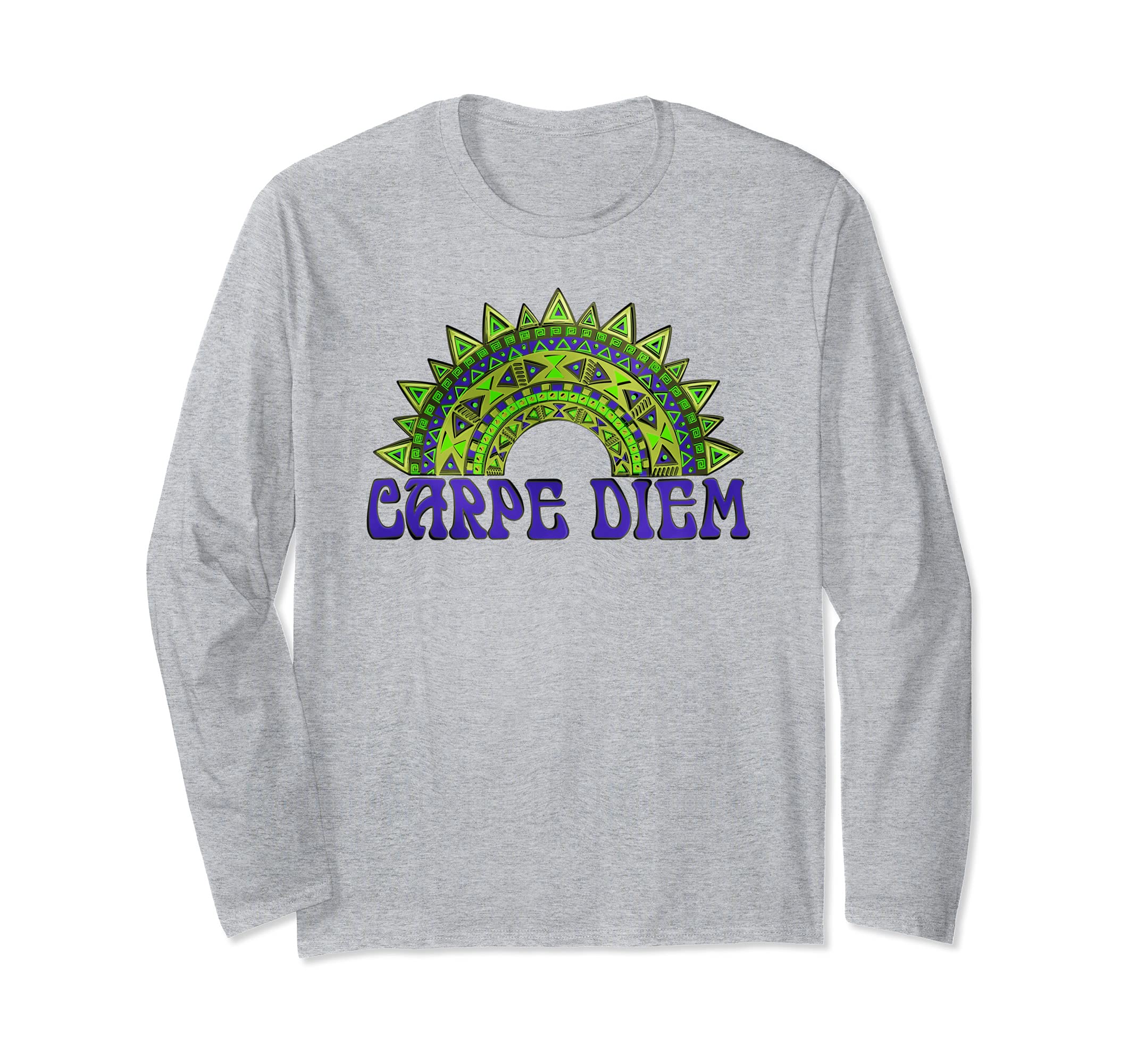 CARPE DIEM Latin - Indigenous Mandala 6 - Fan Fun Long Sleeve T-Shirt