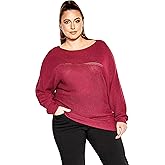 City Chic Women's Plus Size Romance Wool Blend Sweater