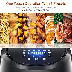 VILIWIN Air Fryer 8 Preset Menus 4.5 QT Digital
