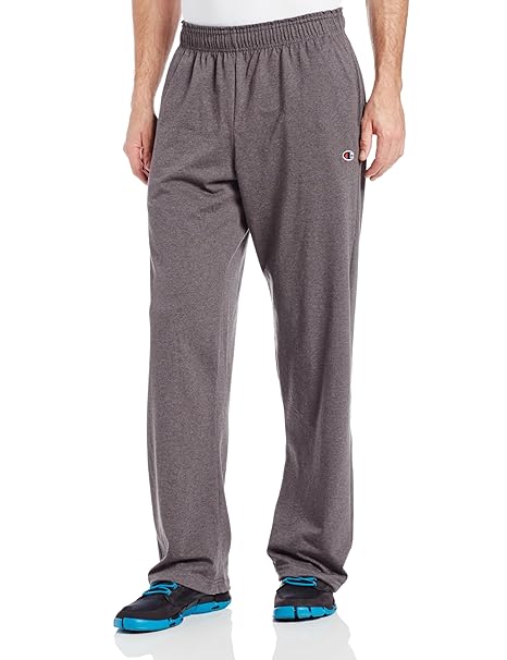 champion men's open bottom jersey pants