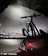 BIKIL Bike Lights Set Front and Back USB-C 6400mAh 2400 Lumen view 5