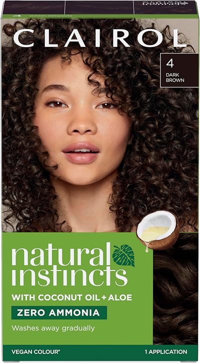 Clairol Natural Instincts Semi-Permanent No Ammonia Hair Dye 4 Dark Brown