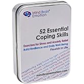 Mind Brain Emotion 52 Essential Coping Skills Cards - Self Care Exercises for Stress and Social Anxiety Relief - Resilience, Emotional Agility, Confidence Therapy Games for Teens, Adults