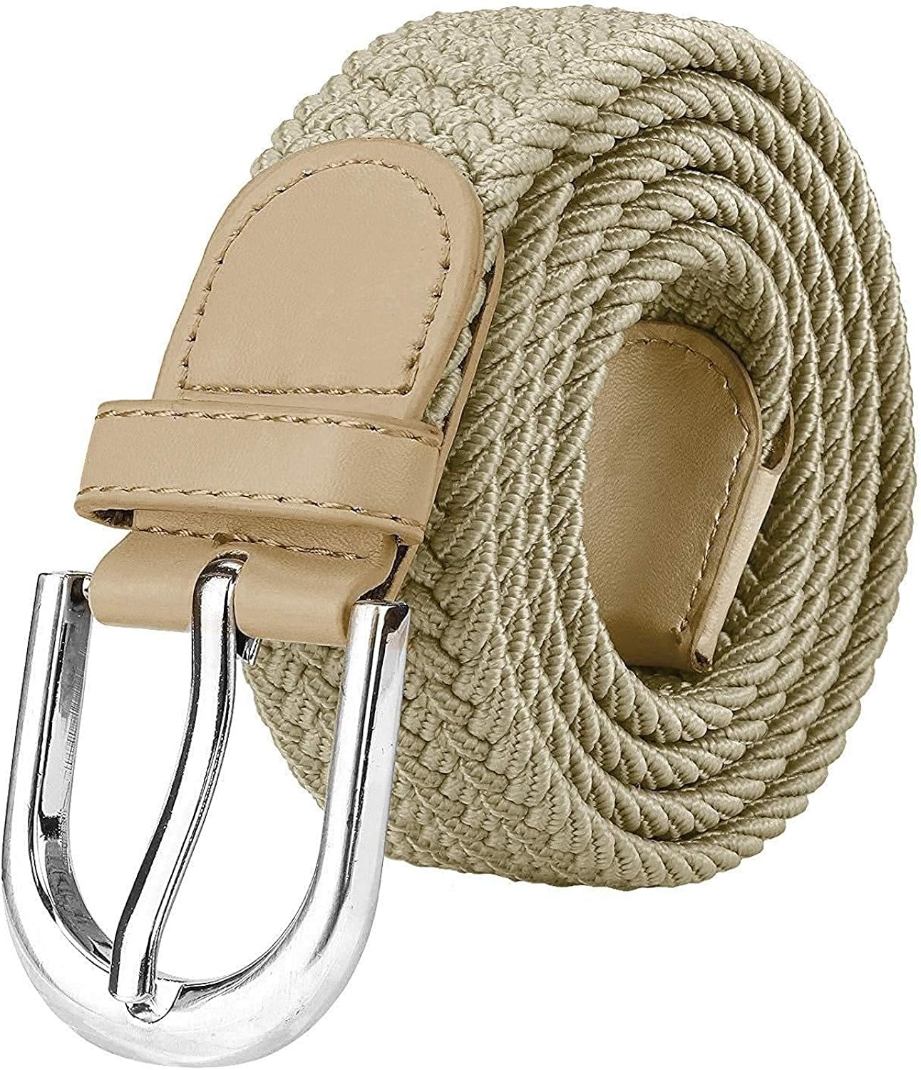 Cream Stretchable braided belt for Man and women Amazon.in Clothing