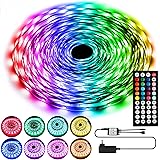 HOUHUI 65.6ft Led Strip Lights, Ultra Long RGB Led Light Strips with 44-Keys Remote, Color Changing 5050 Strip Lights with 24