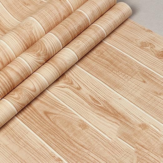 Amazon Lxf 壁紙 壁紙レトロ木製床の天井模造木目の寝室パーラーレストランの背景壁1000x53cm Color 1 壁紙