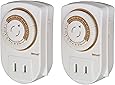 Woods 50006 Indoor 24-Hour Mechanical Outlet Timer, Daily Settings