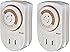 Woods 50006WD Indoor 24hr Mechanical Outlet Timer, 2 Pack, 1 Polarized Outlet