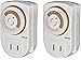 Woods 50006WD Indoor 24hr Mechanical Outlet Timer, 2 Pack, 1 Polarized Outlet