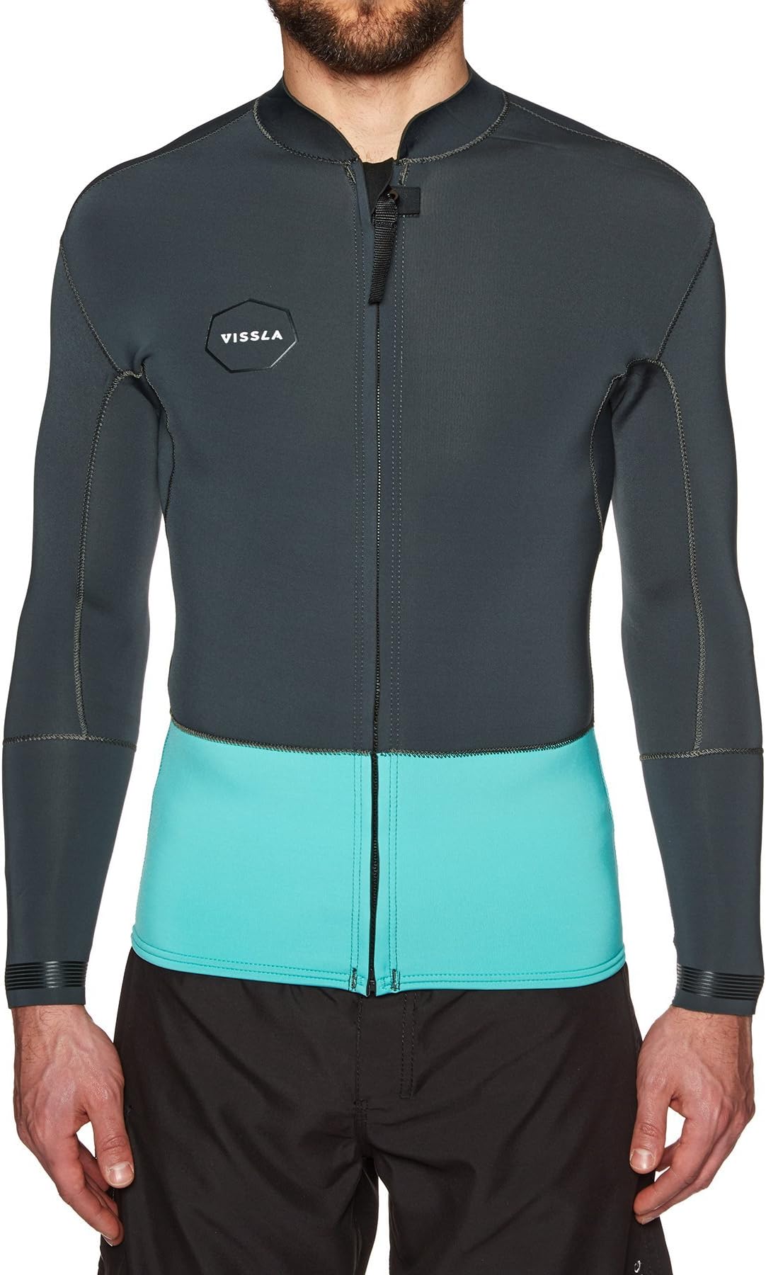 VISSLA 2mm Front Zip Wetsuit Jacket Phantom XL