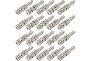 DUZFOREI 20pcs 6mm Brass Mister Nozzles with Filter, 0.016"/0.4mm Orifice Misting Nozzles for Outdoor Cooling System, Landscaping, Air Humidification, Greenhouse Irrigation