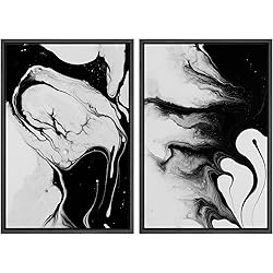 MUDECOR Framed Canvas Print Wall Art Set Black and