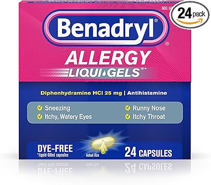 benadryl gel caps for dogs