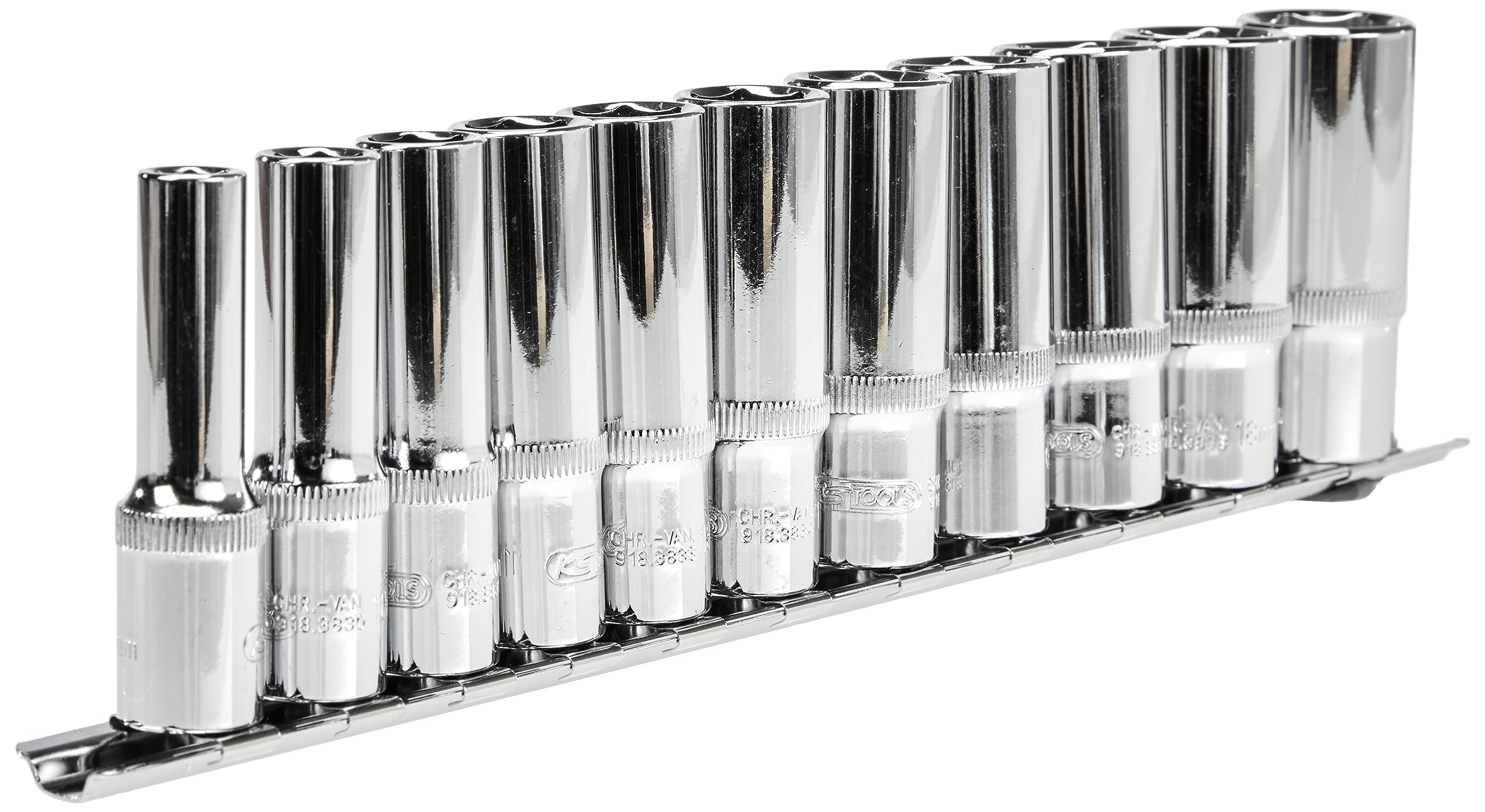 KS Tools 918.0611 3/8-inch Chrome+ Socket Set Deep (11 Pieces)