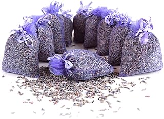 Quertee 10 x Lavendelsäckchen Lavendel Duftsäckchen mit französischen Lavendel zum Entspannen und Schlafen - Mottenschutz im Kleiderschrank (10 x 10 g)