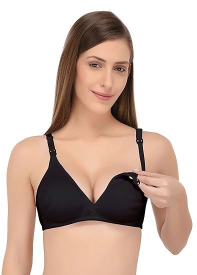 Fabme Womens Seamless, Non-Wired, Non-Padded, Nursing Bra