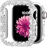Bling Bumper Case Compatible with Apple Watch Series 11/10 42mm, Diamond Protective Face Cover for Women, Hard PC Frame Protector for iWatch Series 11/10 42mm