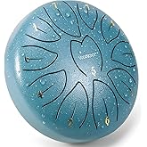 VixxNoxx Rain Drum for Outside Garden, 6 Inches 11 Notes Steel Tongue Drum Handpan Percussion Instrument for Yoga Meditation 