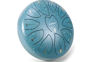 VixxNoxx Rain Drum for Outside Garden, 6 Inches 11 Notes Steel Tongue Drum Handpan Percussion Instrument for Yoga Meditation 