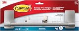 Command Hand Towel Bar Satin Nickel Finish Rust-Resistant Holds 1.3 Kg