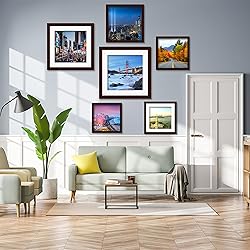 9x9 inch Wood Picture Frame for Wall Hanging or