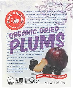 Made In Nature Organic Dried Plums, 6 Oz