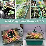 VDYXEW Seed Trays Propagator with Lights 24-Cell 0.8mm PVC 2 Pack view 9
