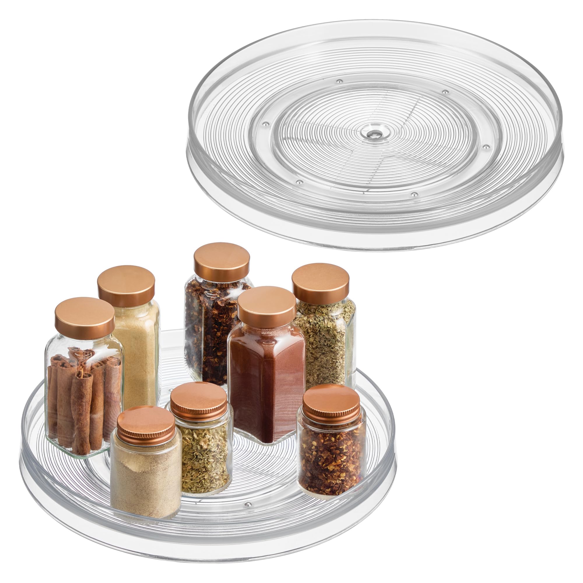 Photo 1 of **BROKEN** iDesign 11-Inch Round Lazy Susan Organizer for Kitchen or Pantry Storage - Set of 2 - Clear