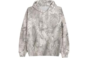 MSBESYOR Camo Hoodie for Men Women Oversized Fleece Maple Leaf Hooded Sweatshirt Graphic Print Pullover Hoodies with Pocket