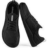 AIRHAS Mens Walking Barefoot Shoes with Anatomical Toe Box | Zero Drop Breathable Stretchy Knit Upper Lightweight Flexible Sole for Gym, Workout, Lifting, Daily
