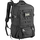 Anbte 40 L Waterproof Lightweight Tactical Backpack, MOLLE System, Comfortable Design for Camping, Hiking, Cycling & Travel, Durable Outdoor Day Pack for Men & Women (Black)