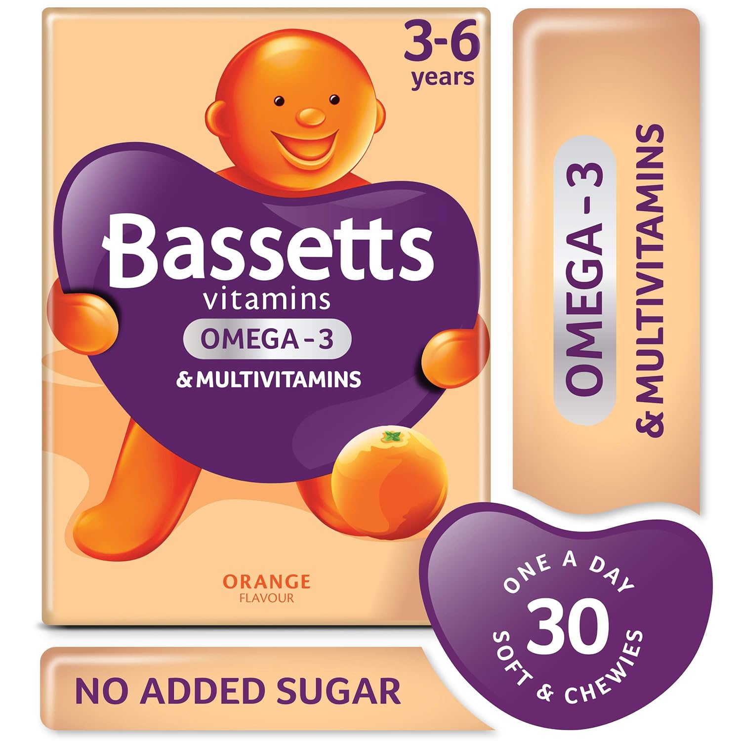 Bassetts 36 Years, + Omega 3, Orange Flavour, One A Day Soft and Chewy