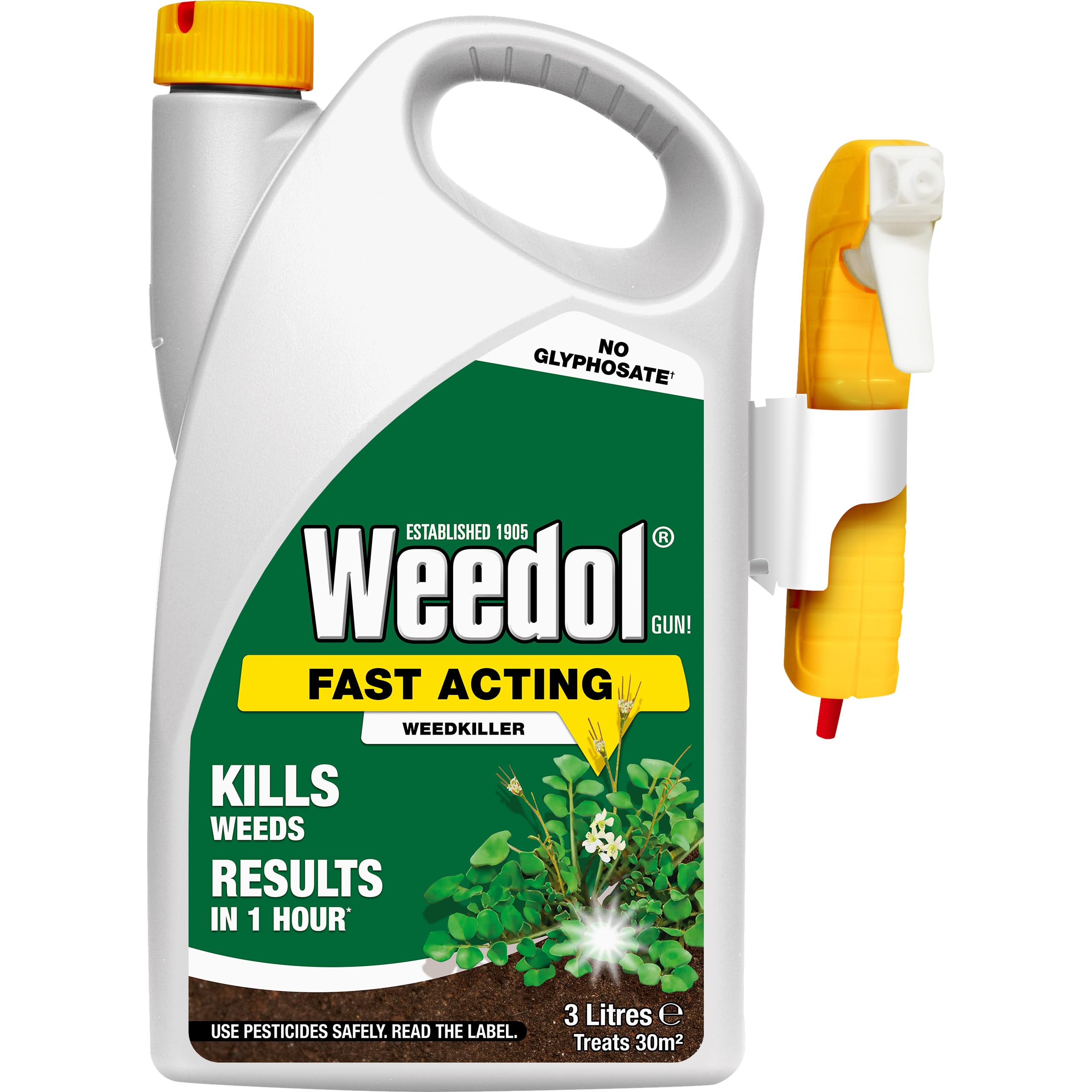 Weedol 019423 Fast Acting Weedkiller, Ready to Use, Manual Spray 3 Litre, Clear