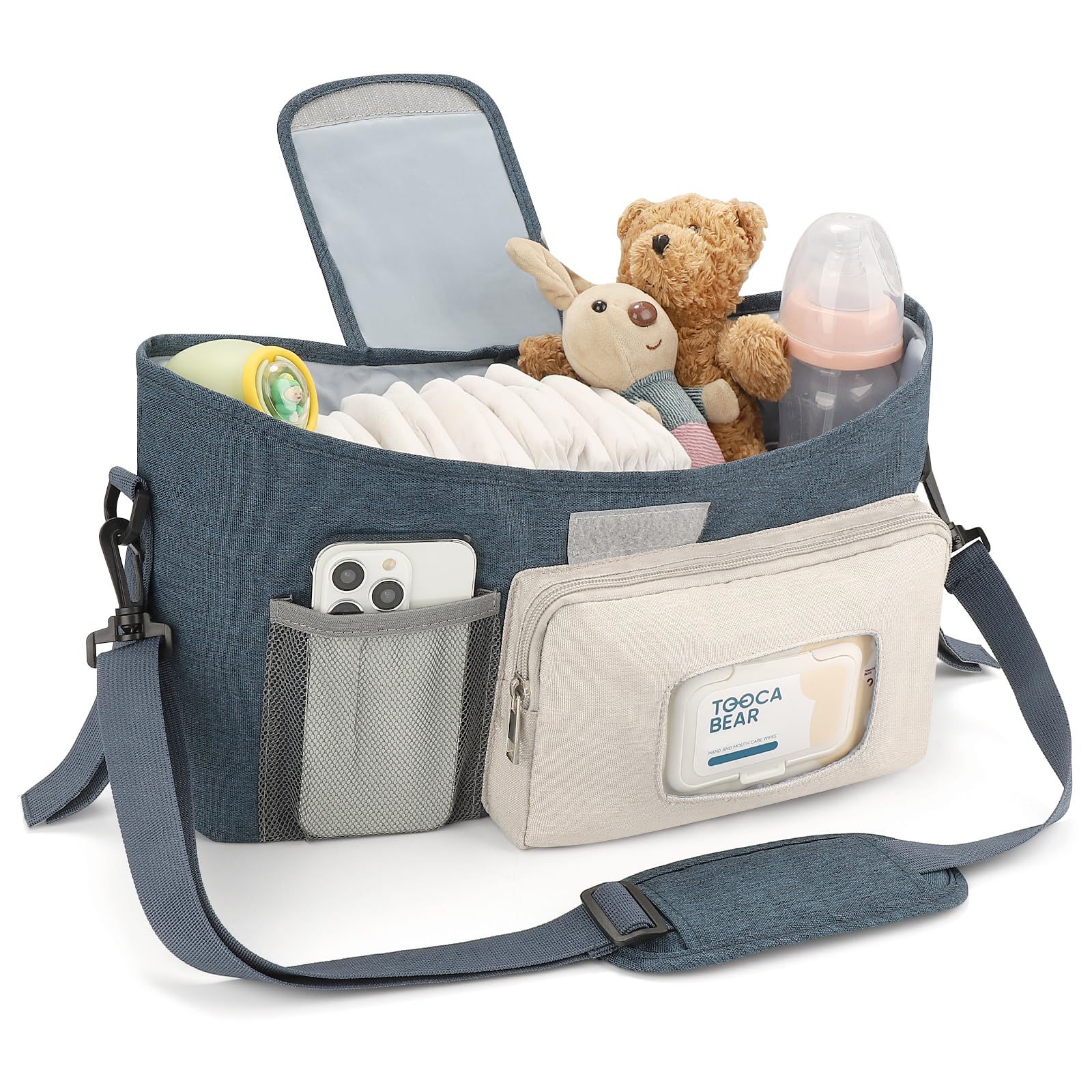 Accmor Universal Stroller Organizer with Insulated Cup Holder, Stroller