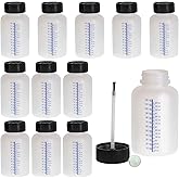 TCP Global 4.5-Ounce Paint Touch-Up Bottles with Safety Lids (Box of 12), Mixing Ball, and Applicator Brush - 140ml Fluid Capacity for Auto, Car, and Craft Projects