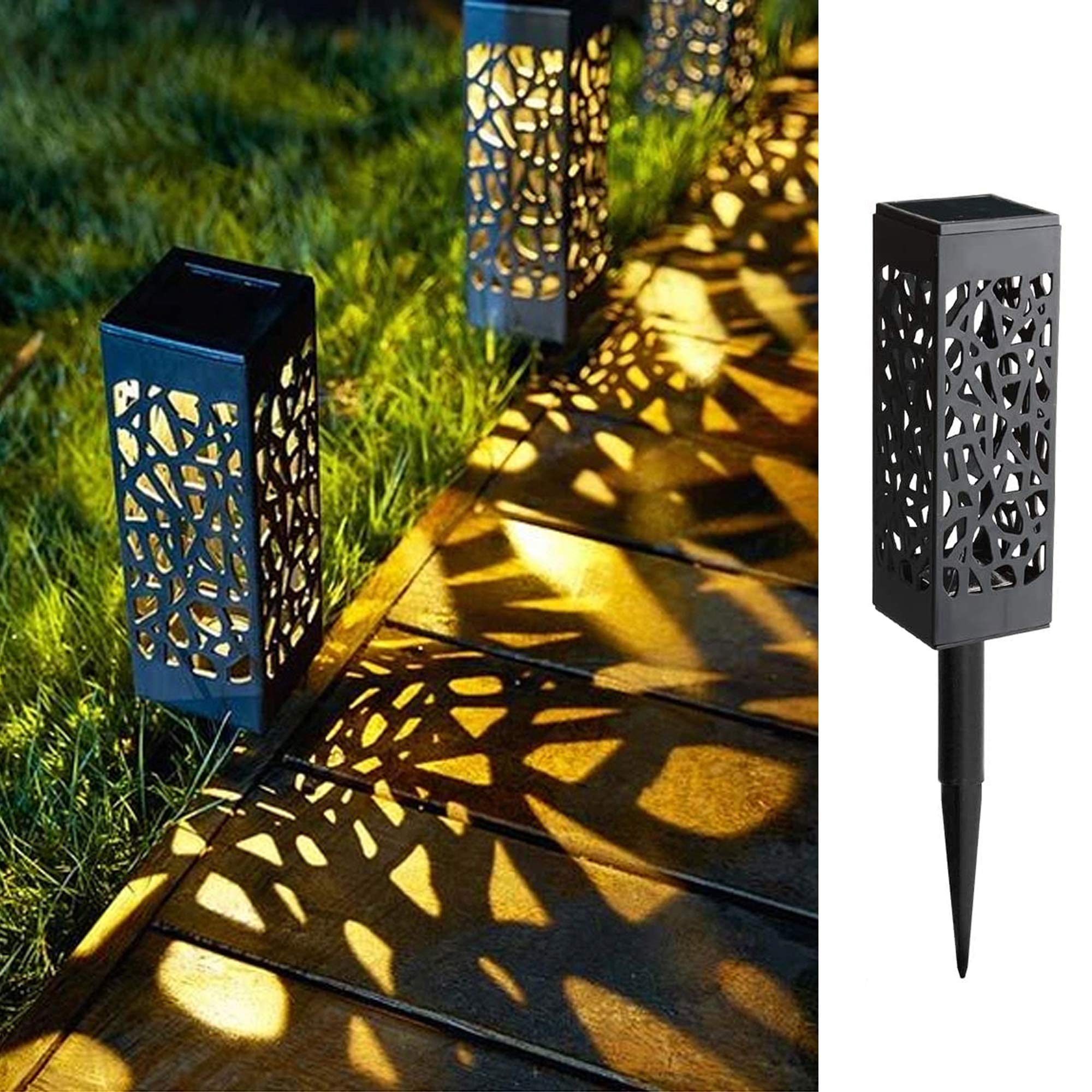 Solar Garden Lights Outdoor, Pack of 8 LED Garden Lights, Garden Lights Solar Powered Waterproof, Solar Lights Outdoor, Solar Garden Ornaments for Party, Terrace, Patio, Pathway, Garden