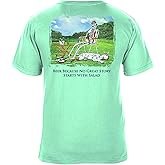 SEA DOG Vintage Graphic T-Shirt Garment Dyed 100% Ringspun Cotton, Relaxed Fit, Printed in USA, No Great Story Starts w Salad