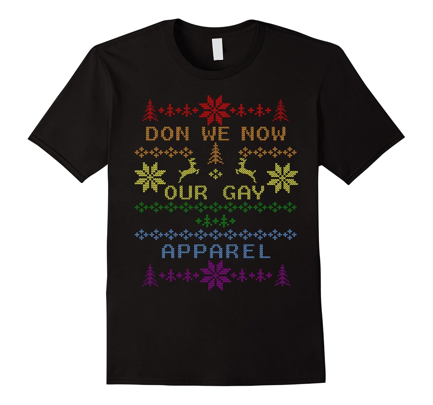 LGBTQ Gay Lesbian Bi Trans Ugly Christmas Sweater T-shirt-ANZ