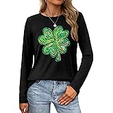 Ithalt St Patricks Day Shirt Women Lucky Irish Shamrock Tshirt Saint Patricks Day Tee Tops Green Long Sleeve Shirts