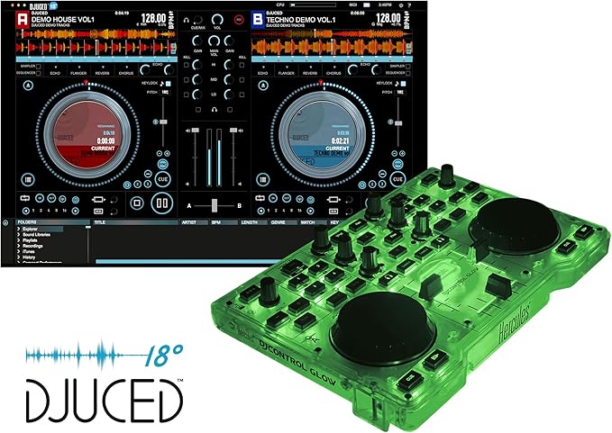 Hercules DJCONTROL-GLOW Controller with LED Light and Glow Effects