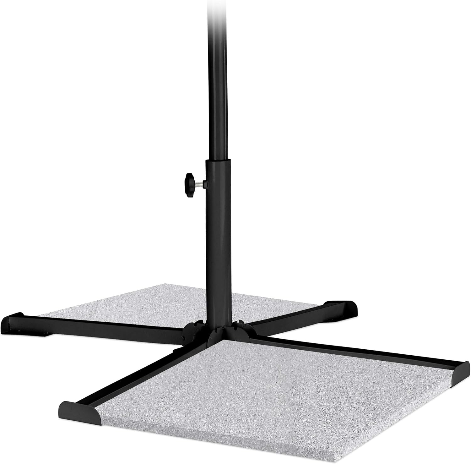 Relaxdays, Black Parasol Base, for Pole Sizes 2535 mm, CrossShaped