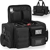 OUUTMEE Tactical Pistol Range Bag, Gun Range Bag for Handguns, Shooting Duffle Range Pistol Bag with 6X Magazine Slots, Extra Pockets for Ammo and Essentials