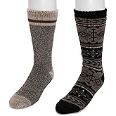 MUK LUKS mens 2 Pk Heat Retainer Socks