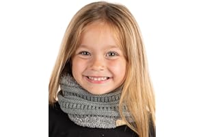 Funky Junque Winter Fleece Lined Neck Warmer Tube Scarf Double-Layered Cold Weather Face Cover Gaiter Kids Boys Girls Toddler