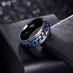 Udolfly Mens Fidget Rings Anxiety Rings for Men