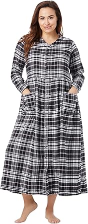 plus size flannel night gowns