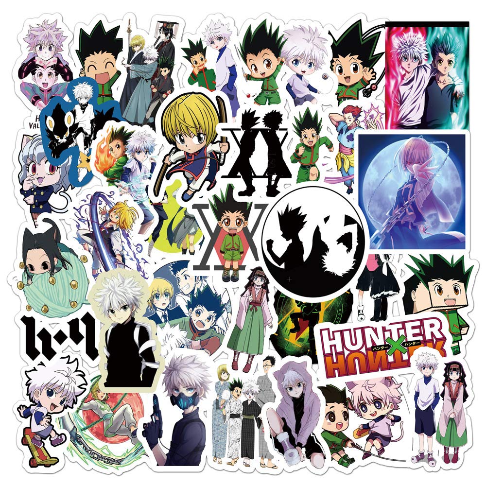 50pcs Hunter×Hunter Stickers, Cool Cartoon Waterproof Vinyl Anime Decal for Cars Motorcycle Portable Luggages Ipad Laptops